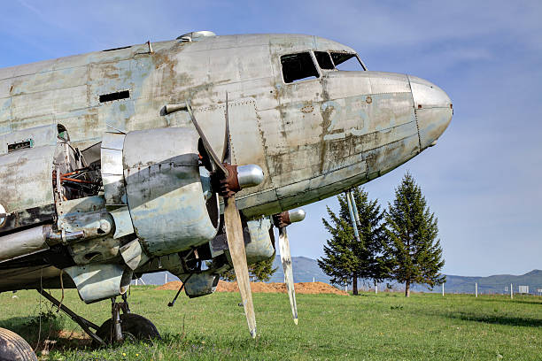 istock Old abandoned Douglas DC-3 airplane 175415605