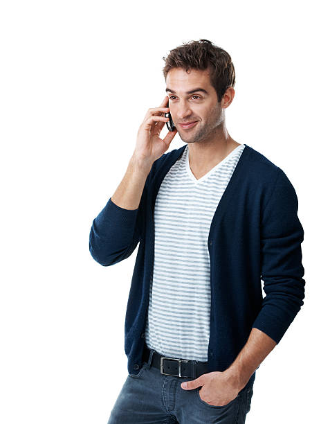 istock Fast-paced lifestyle means he needs to talk on the move! 175415791