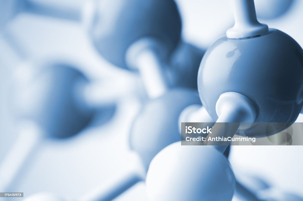 Modelo de átomos del ADN y los cromosomas conectarse juntos - Foto de stock de ADN libre de derechos