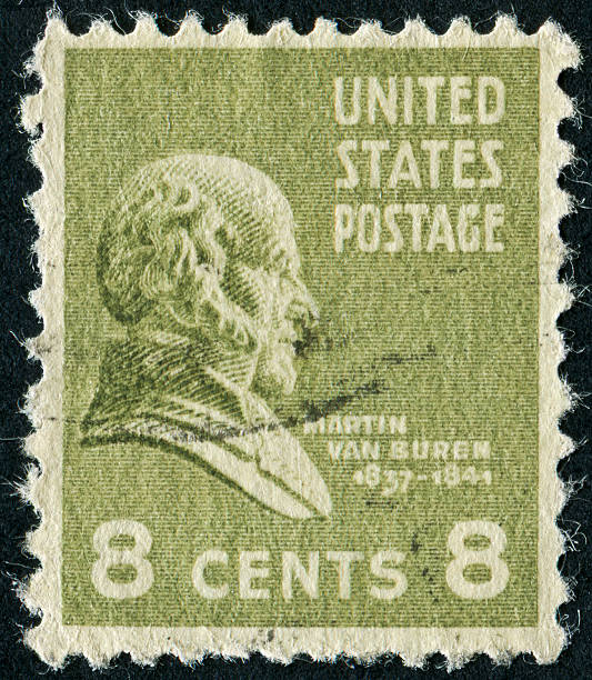 martin van buren timbre - president postage stamp profile usa photos et images de collection