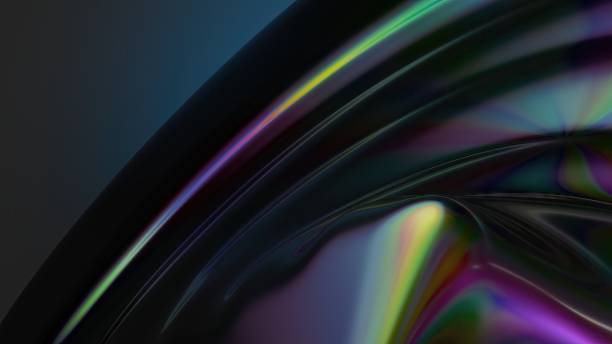 istock Abstract background of metal plate oval shape rainbow reflection Elegant and Modern 3D Rendering image 1754164911