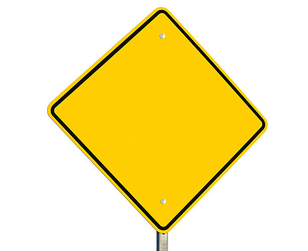 istock Blank Yellow Road Warning Sign Isolated on White 175416804