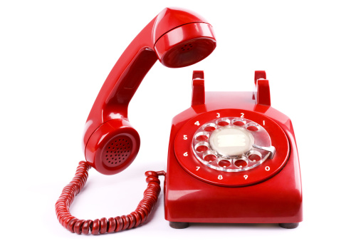 Phone Isolated Stock Photo - Download Image Now - Telephone, Red, Rotary Phone - iStock