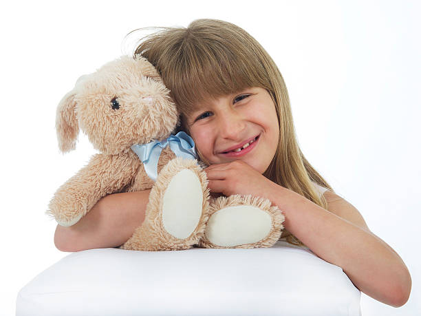 istock Cute Girl and Soft Toy 175416854