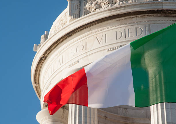 istock Ancona: Italian Flag in front of the Monument 175416869