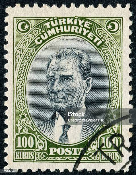 Mustafa Kemal Atatürkbriefmarke Stockfoto und mehr Bilder von Mustafa Kemal Atatürk - Mustafa Kemal Atatürk, Atatürk-Mausoleum, Briefmarke
