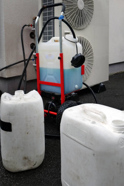istock Glycol filling an air source heat pump 1754174323
