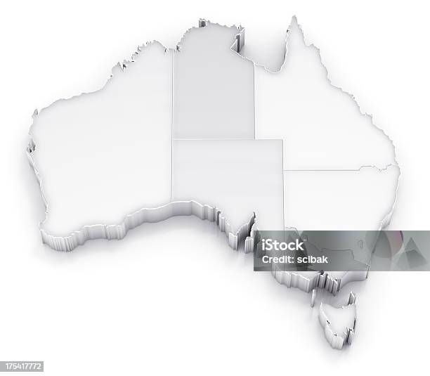 Australia Map Z Członkowskie Biała Wersja - zdjęcia stockowe i więcej obrazów Mapa - Mapa, Australia, Biały