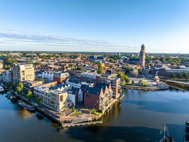 istock Zwolle city aerial view during a summer sunset 1754178956