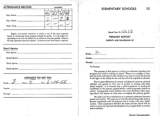 istock Vintage Report Card 175417930