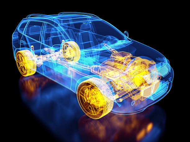 istock SUV Car and chassis X-ray / Blueprint 175418075