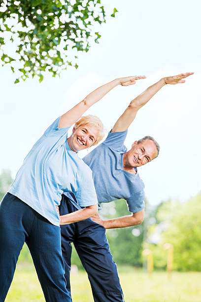 istock Beautiful mature couple exercising. 175418195