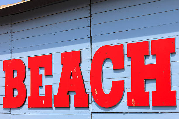 istock the word beach in red letters on a wall 175418231