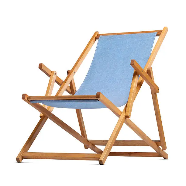 Deck chair. Object with clipping path.Similar photographs from my portfolio: