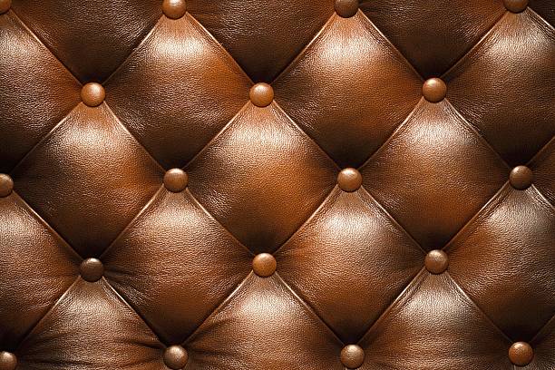 fundo de couro marrom - armchair sofa leather brown imagens e fotografias de stock