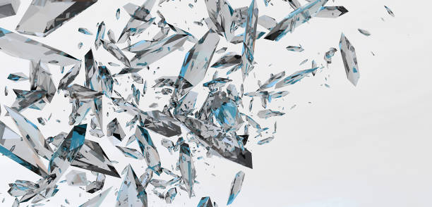 istock debris dust elements broken glass scattered scattered white background Explosion fragments  3d illustration 1754185394