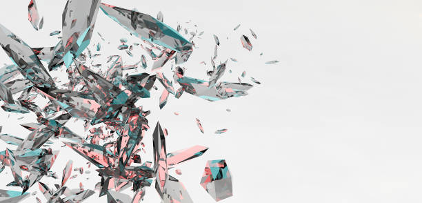 istock debris dust elements broken glass scattered scattered white background Explosion fragments  3d illustration 1754185396