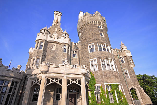 istock Low Angle View of Majestic Castle Against Blue Sky 175418686