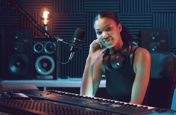 istock Musician working in the recording studio 1754187694