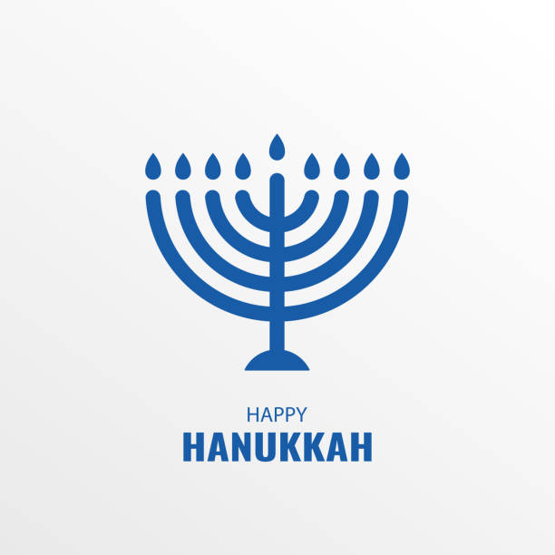 illustrazioni stock, clip art, cartoni animati e icone di tendenza di vacanze hanukkah - menorah