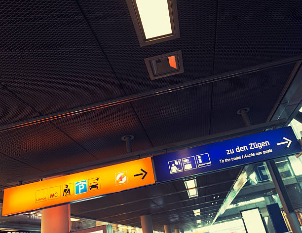 istock Airport information and exit signs in Germany 175419438