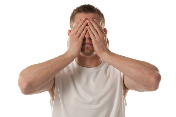 istock Man covering his eyes with hands 175419454
