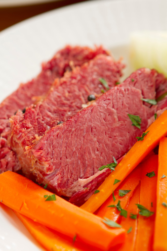 Corn Beef Color Corned Beef Dinner Stock Photo - Download Image Now - Beef, Carrot ...