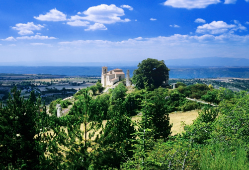 a view over a provence landscape in the south of france