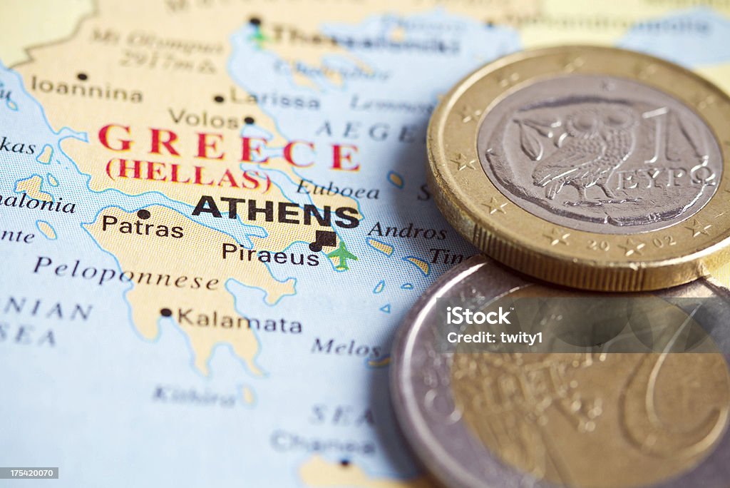 Euro en Grèce - Photo de Affaires libre de droits