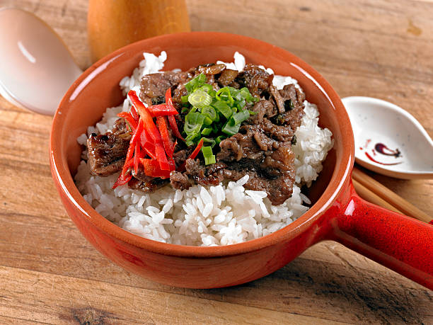 Bulgoki over Rice. Bulgoki over Rice, Korean Cuisine. bulgoki stock pictures, royalty-free photos & images