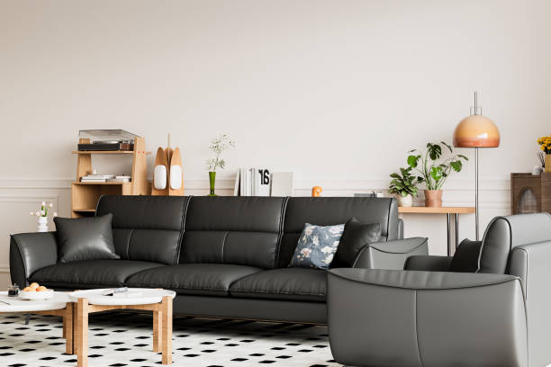 istock Interior Living Room Wall Mockup 1754206056