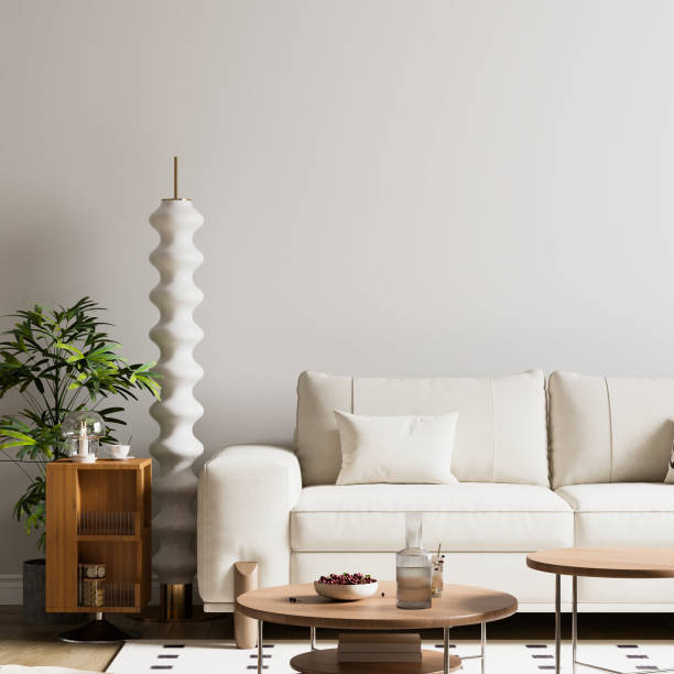 istock Interior Living Room Wall Mockup 1754206652