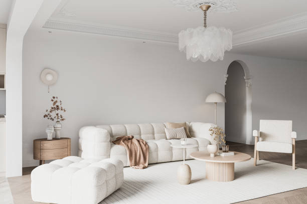 istock Interior Living Room Wall Mockup 1754207278