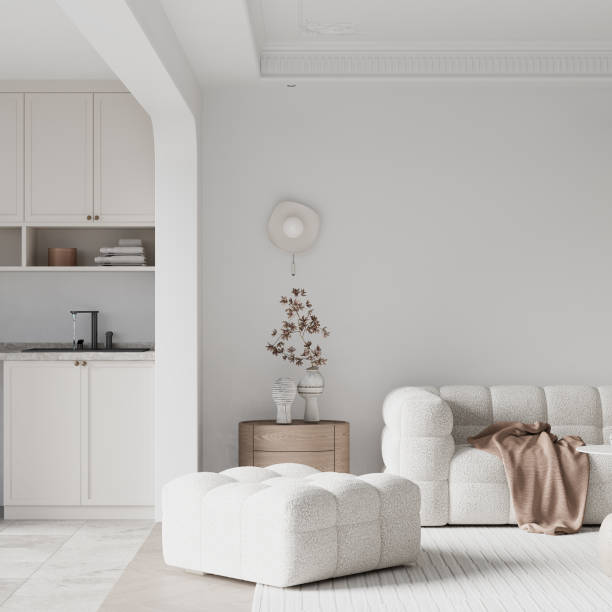 istock Interior Living Room Wall Mockup 1754207279