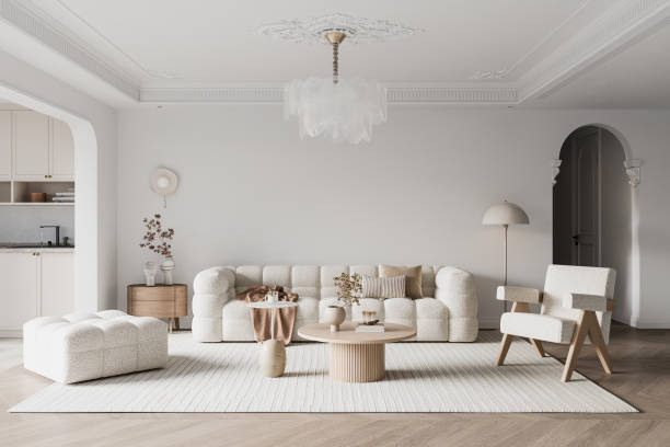 istock Interior Living Room Wall Mockup 1754207280