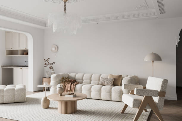 istock Interior Living Room Wall Mockup 1754207282