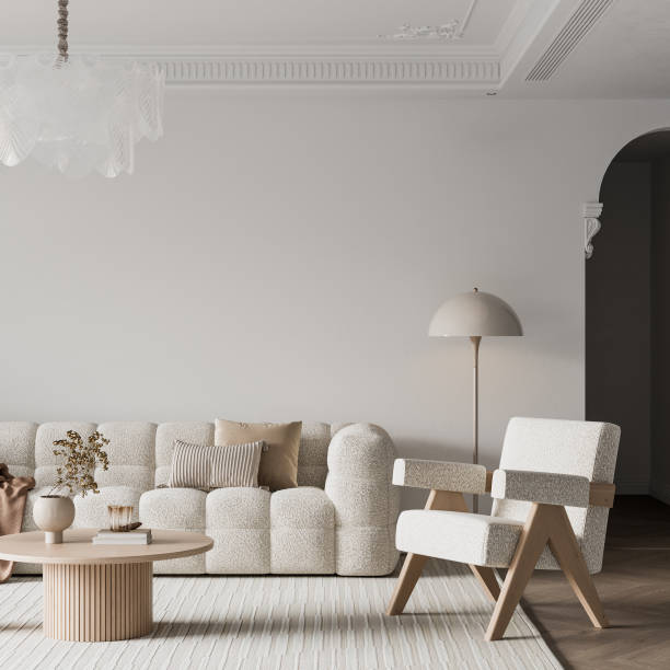 istock Interior Living Room Wall Mockup 1754207987