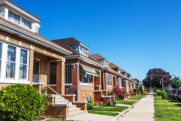 Bungalows in Archer Heights, Chicago  bungalow photos stock pictures, royalty-free photos & images