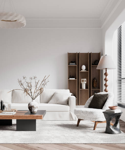 istock Interior Living Room Wall Mockup 1754208443