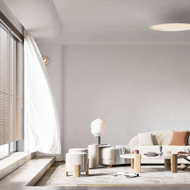 istock Interior Living Room Wall Mockup 1754208485