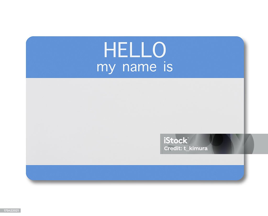 Name Tag Name Tag on white. Name Tag Stock Photo