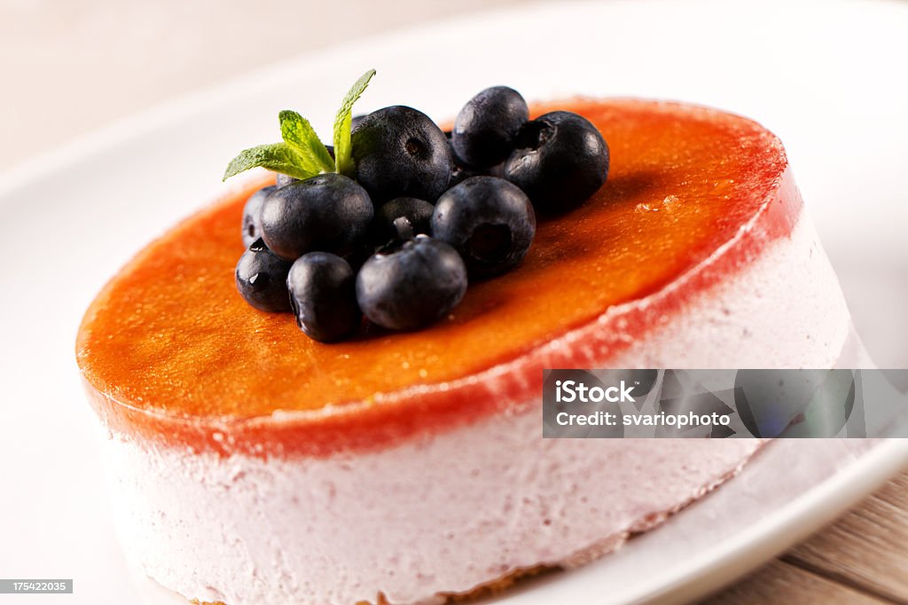 Cake with blueberries Baked Stock Photo