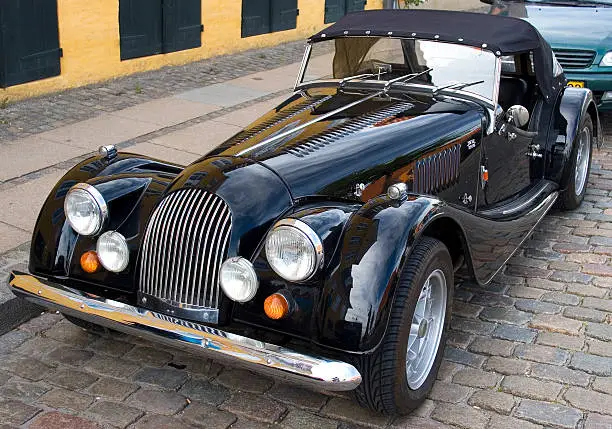 "Classic British sports car. Photo taken in Copenhagen, Denmark"