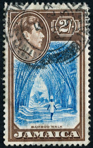 Cancelled Stamp From Jamaica Featuring The Bamboo Walk.