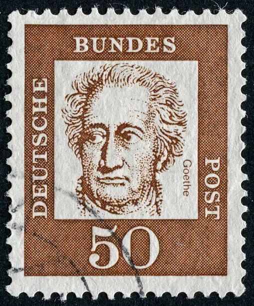 Cancelled Stamp From Germany Featuring The Writer Goethe.