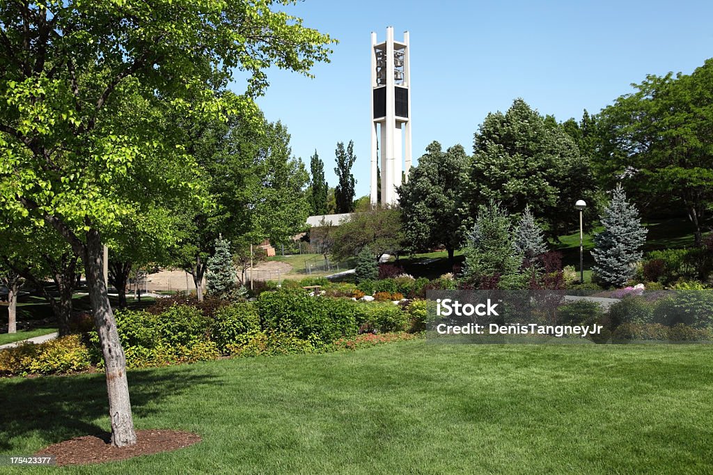 Brigham Young University The BYU Centennial Carillon stands at the north end of campus Brigham Young University Stock Photo