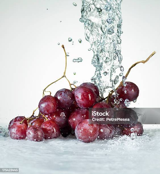 Red Grapes Water Splash Stock Photo - Download Image Now - Falling, Grape, Close-up