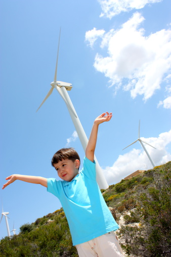 Wind Turbine in child.
