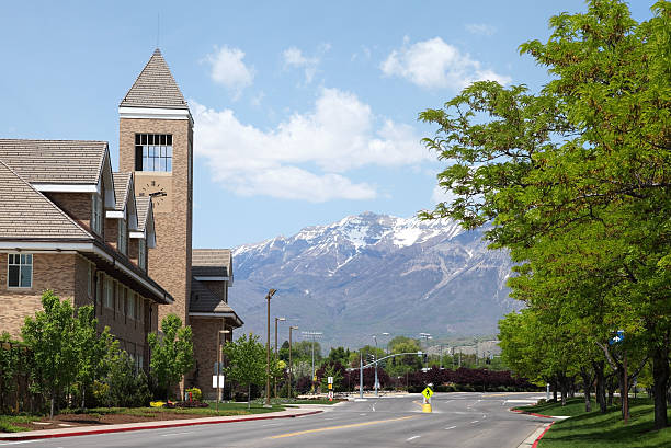 Brigham Young University "Brigham Young University is a university located in Provo, Utah. It is owned and operated by The Church of Jesus Christ of Latter-day Saints (LDS Church)More Provo images" brigham young university stock pictures, royalty-free photos & images