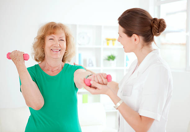 istock Senior woman exercising. 175424125